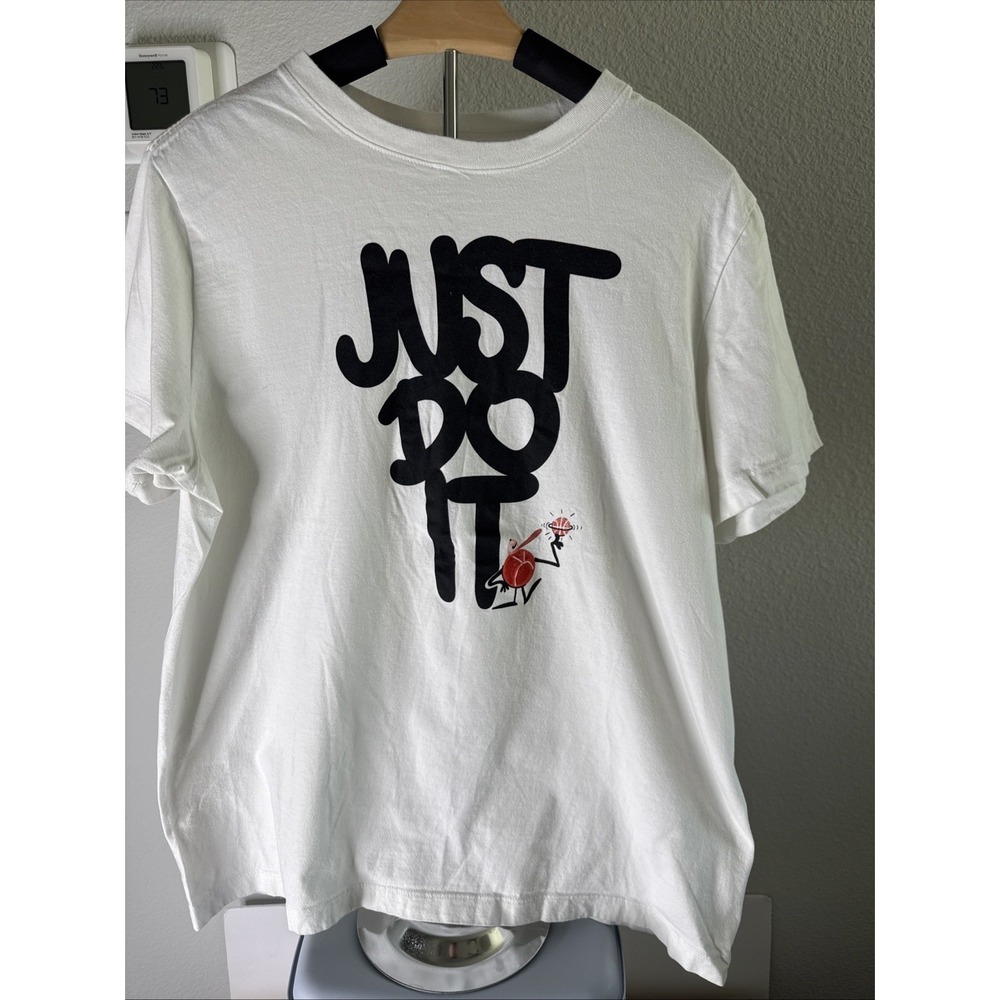 NIKE - The Nike Tee "Just Do It" T-Shirt White Size L - Picture 1 of 6